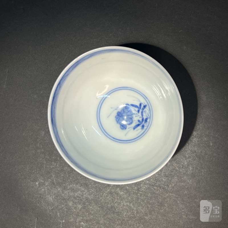 清 青花人物纹杯 - 图6